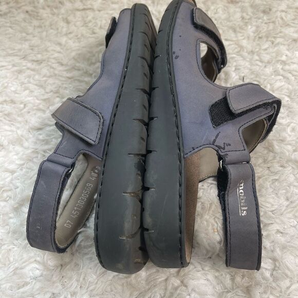 Mephisto Mobils leather gray straps sandals hook and loop Velcro straps EUR SZ40 - Picture 5 of 8